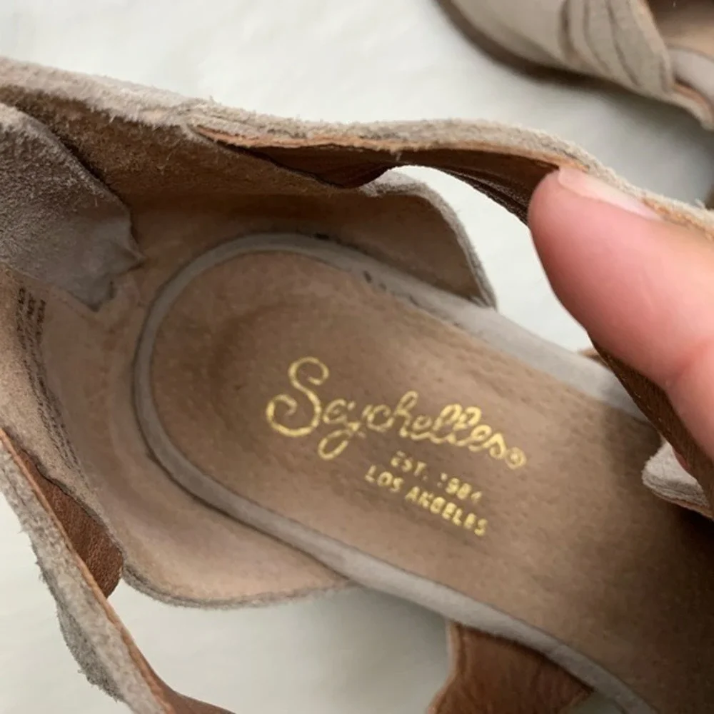 Seychelles Tan Cutout Leather Booties Sz 9